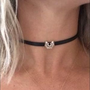 Free People | Vegan Leather Rhinestone Choker